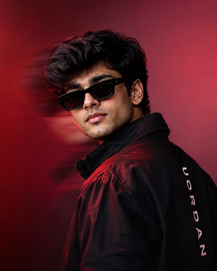 Preview for Red Light Portrait with Black Sunglasses